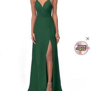 Azazie Bridesmaid Dress in Dark Green